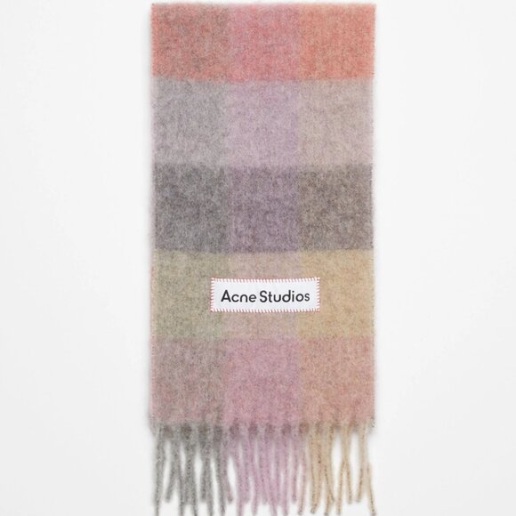 Acne Pink and Gray Wool Scarf - Picture 1 of 4